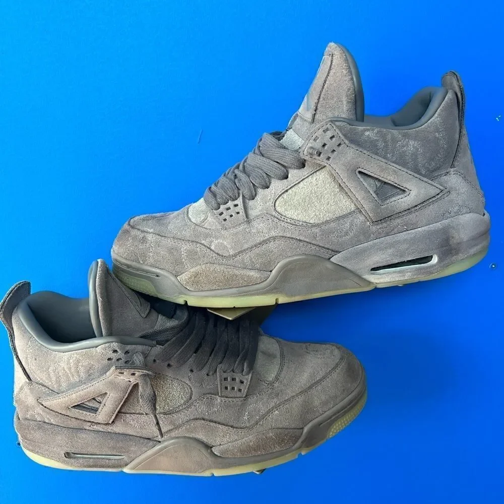 KAWS x NIKE AIR JORDAN RETRO IV 4 GREY  930155 003 SIZE 12
